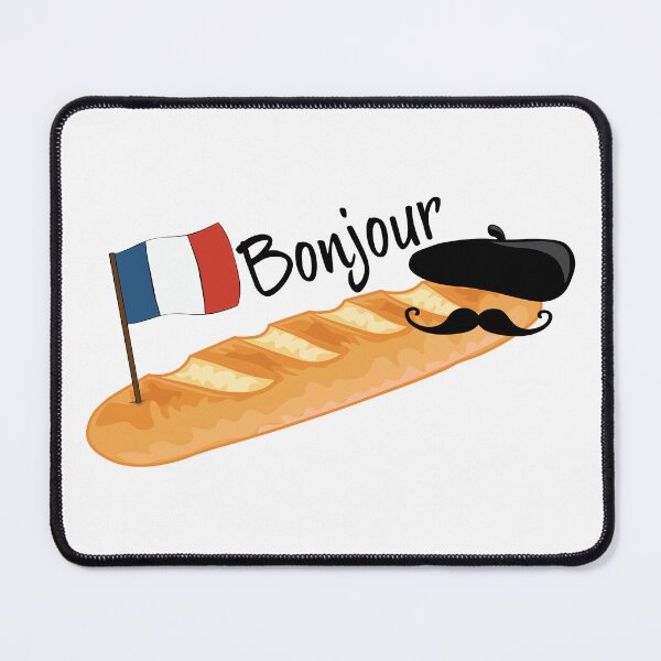 Item preview, Bonjour Oui Oui Baguette - Funny French  designed and sold by TheInkElephant.