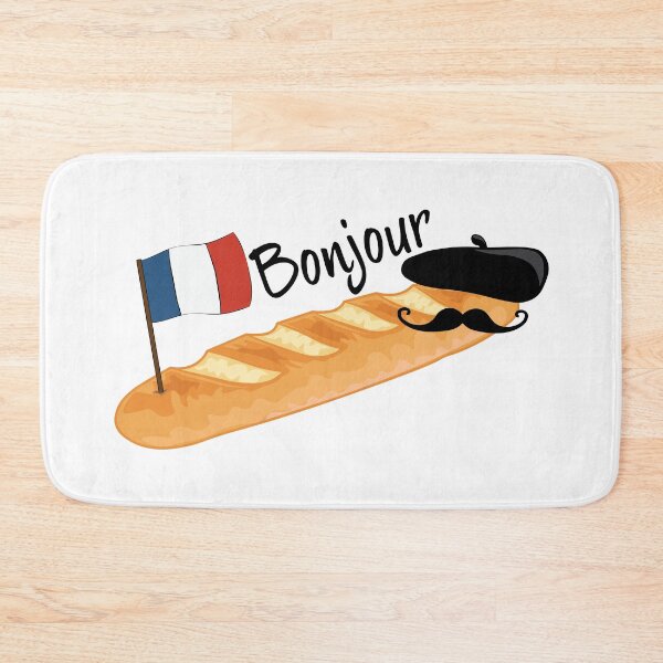 Item preview, Bonjour Oui Oui Baguette - Funny French  designed and sold by TheInkElephant.