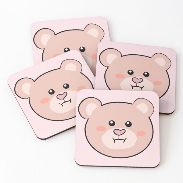 Item preview, Cute pink Teddy Bear head illustration  designed and sold by Yarafantasyart.