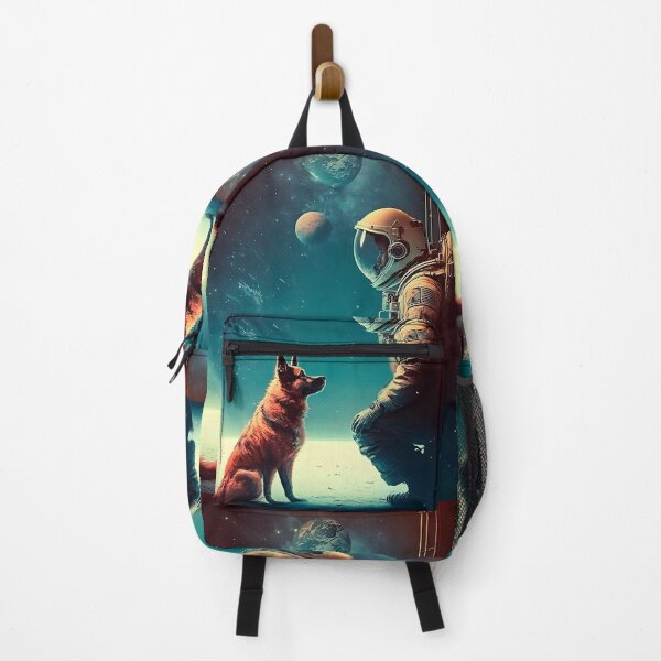 Item preview, Astronaut & Dog on Distant Planet Fantastic Retro 60s designed and sold by AIWanderer.