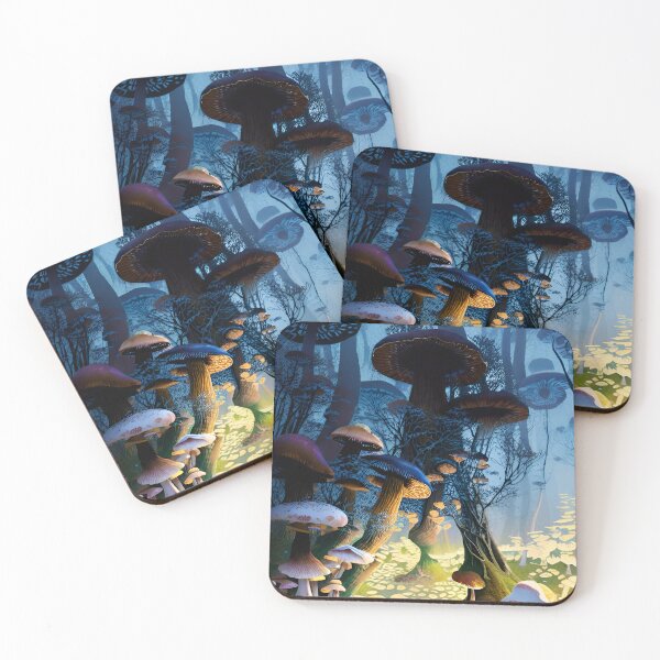 Item preview, Exotic Mushrooms Psy Trance Digital Artwork designed and sold by Esotericnhka.