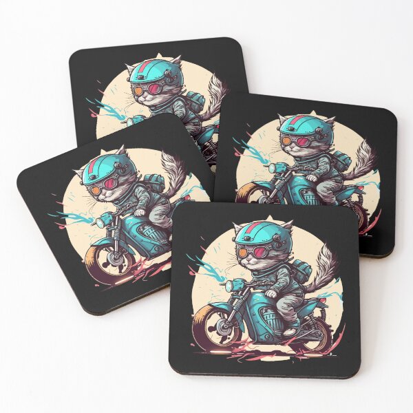 Item preview, Cute Cat Wearing A Helmet And Riding A Bike designed and sold by Colorful Dreams.