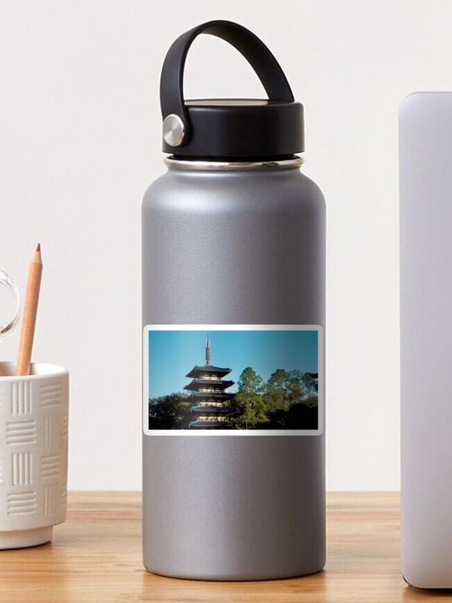 Thumbnail 1 of 3, Sticker, JAPAN TEMPLE ARCHITECTURE ORLANDO FLORIDA THEME PARK designed and sold by teruyalab.