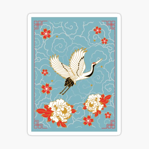 【原画】『Crane in the Clouds』 Japanese Crane in the Clouds