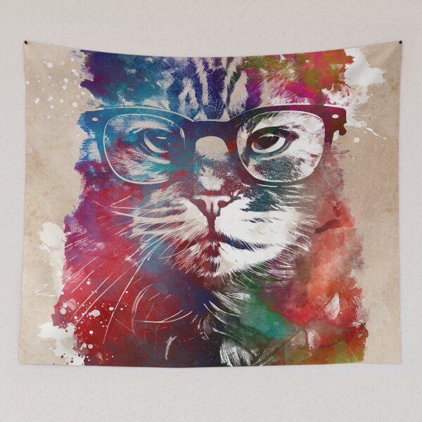 Item preview, Cat hipster graphic art #cat designed and sold by JBJart.