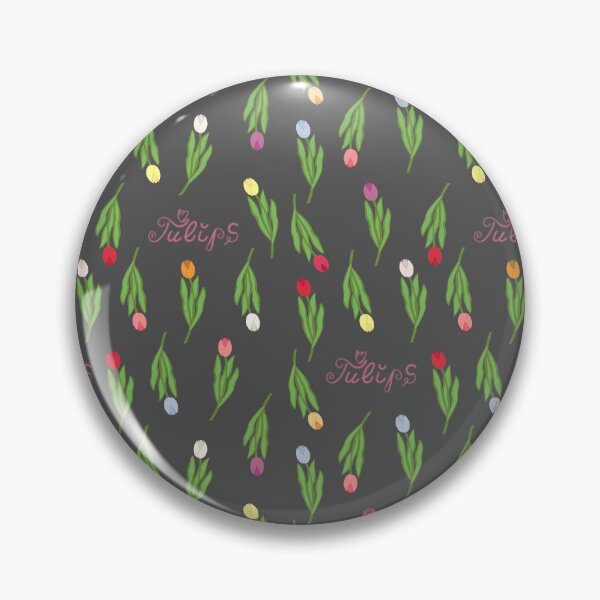 Item preview, Pattern multi-colored tulips on a black designed and sold by YuYuKoroleva.