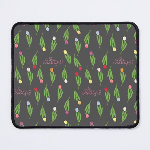 Item preview, Pattern multi-colored tulips on a black designed and sold by YuYuKoroleva.