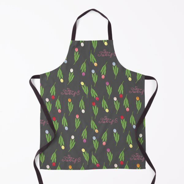 Item preview, Pattern multi-colored tulips on a black designed and sold by YuYuKoroleva.