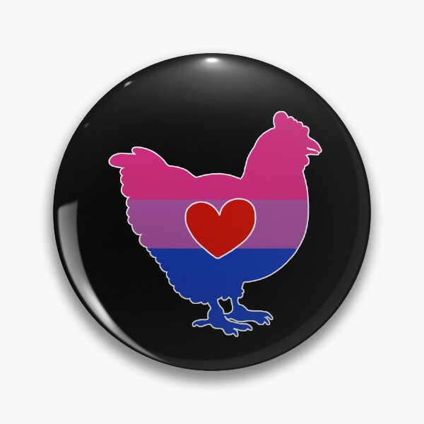 Item preview, Chicken Lover - LGBTQ Bisexual Flag Heart 02 designed and sold by Puddmuppy.