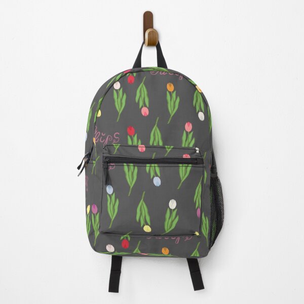 Item preview, Pattern multi-colored tulips on a black designed and sold by YuYuKoroleva.