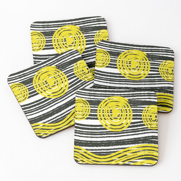 Item preview, Abstract yellow and black pattern geometric  designed and sold by Tropical Blood.