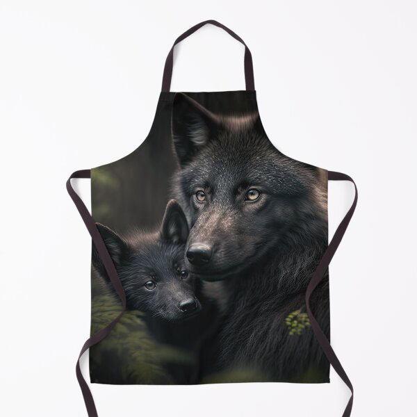 Item preview, Baby with mother black wolf designed and sold by locustgirl.