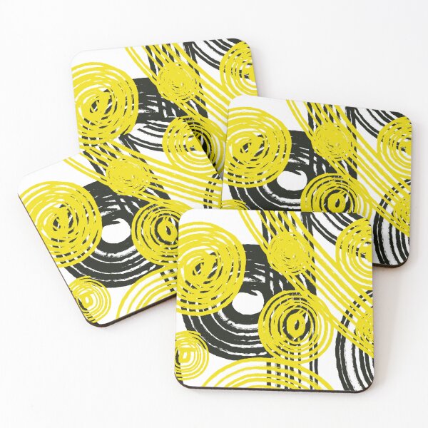 Item preview, Abstract yellow and black pattern geometric  designed and sold by Tropical Blood.