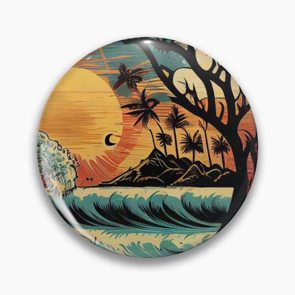 Aperçu de l'œuvre Étiquette de surf hawaii vintage créée et vendue par benarik.