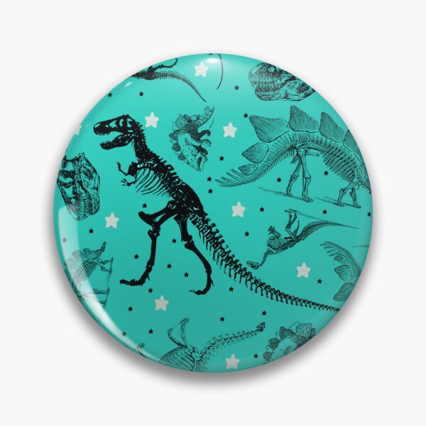 Item preview, Dino Star Toile | Vintage Museum Dinosaur Sketches and Skeletons TEAL GREEN designed and sold by Kristi Duggins.
