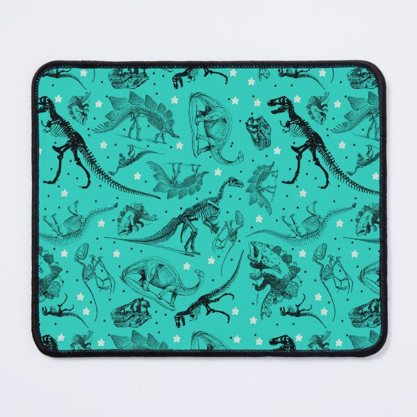 Item preview, Dino Star Toile | Vintage Museum Dinosaur Sketches and Skeletons TEAL GREEN designed and sold by Kristi Duggins.