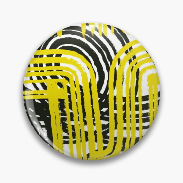 Item preview, Abstract yellow blac geometric pattern drawing art  designed and sold by Tropical Blood.