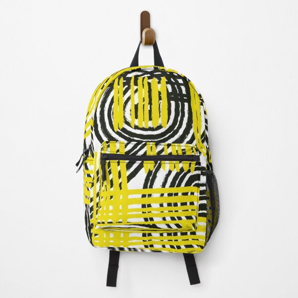 Item preview, Abstract yellow blac geometric pattern drawing art  designed and sold by Tropical Blood.