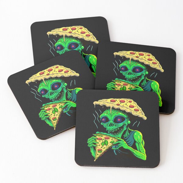Item preview, Funny Alien Head Eating Pizza designed and sold by Clouth Clothing  ⭐⭐⭐⭐⭐.