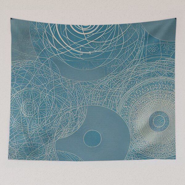 Item preview, Blue circle pattern designed and sold by Illium21.