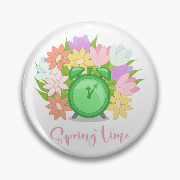 Item preview, Spring flowers and green alarm clock designed and sold by YuYuKoroleva.