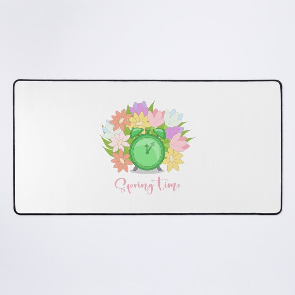 Item preview, Spring flowers and green alarm clock designed and sold by YuYuKoroleva.