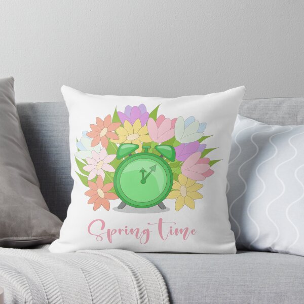 Item preview, Spring flowers and green alarm clock designed and sold by YuYuKoroleva.