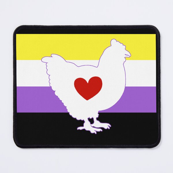 Item preview, Chicken Lover - LGBTQ Nonbinary Flag Heart 01 designed and sold by Puddmuppy.