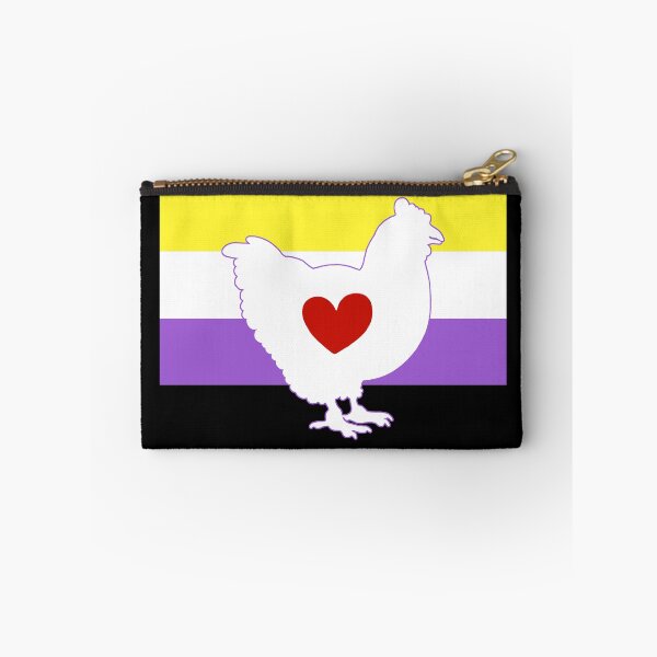 Item preview, Chicken Lover - LGBTQ Nonbinary Flag Heart 01 designed and sold by Puddmuppy.