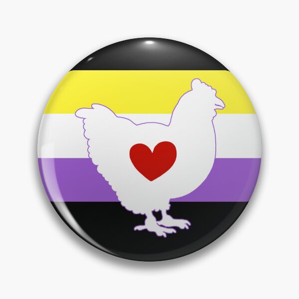Item preview, Chicken Lover - LGBTQ Nonbinary Flag Heart 01 designed and sold by Puddmuppy.