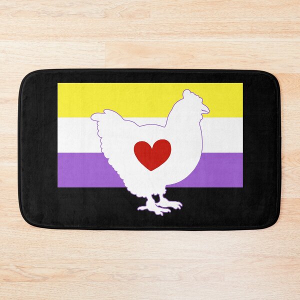Item preview, Chicken Lover - LGBTQ Nonbinary Flag Heart 01 designed and sold by Puddmuppy.