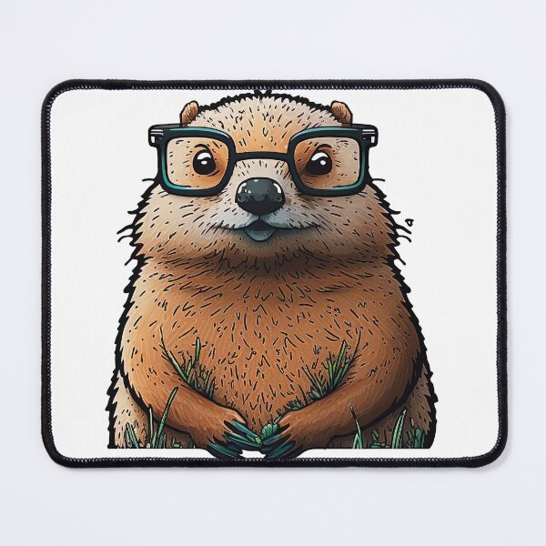 Item preview, adorable groundhog nerd designed and sold by artyficial-.