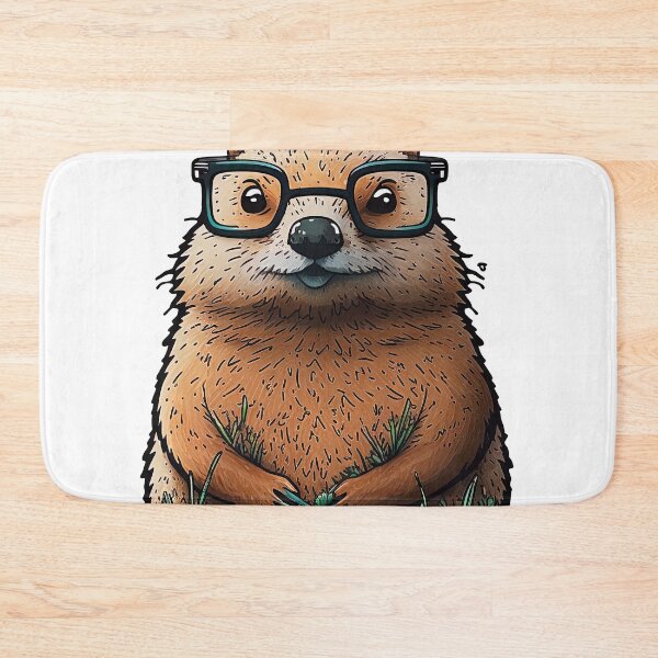 Item preview, adorable groundhog nerd designed and sold by artyficial-.