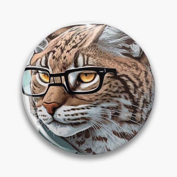 Artikelvorschau, Bobcat nerd with glasses entworfen und verkauft von artyficial-.