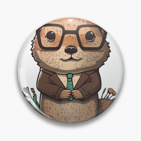 Item preview, Classy groundhog nerd designed and sold by artyficial-.