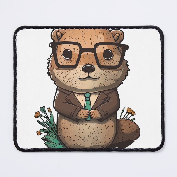 Item preview, Classy groundhog nerd designed and sold by artyficial-.
