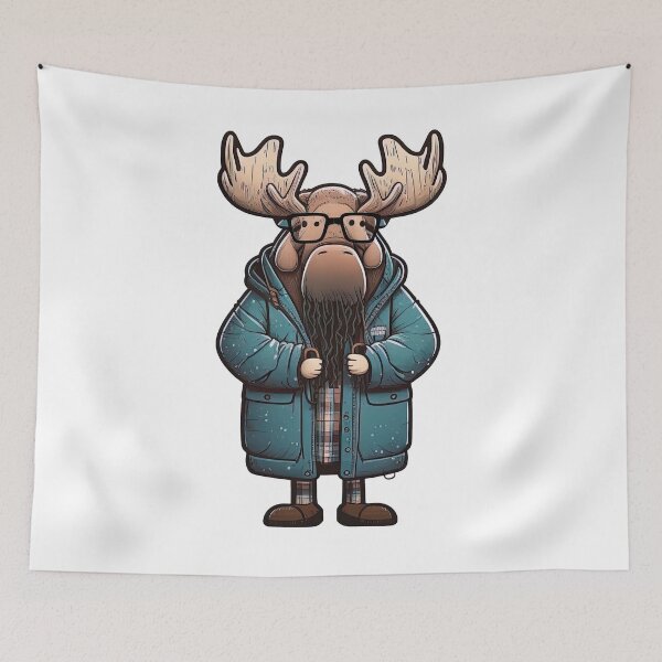 Item preview, classy moose nerd with jacket designed and sold by artyficial-.