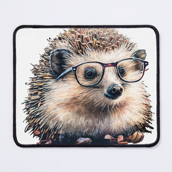 Item preview, cute Hedgehog nerd designed and sold by artyficial-.