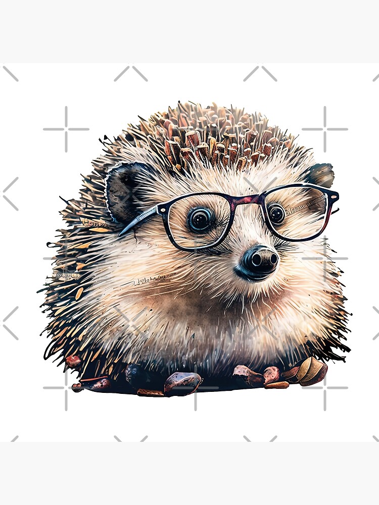 Hedgehog Face Funny Hair Cut Cute  Poster for Sale by alenaz