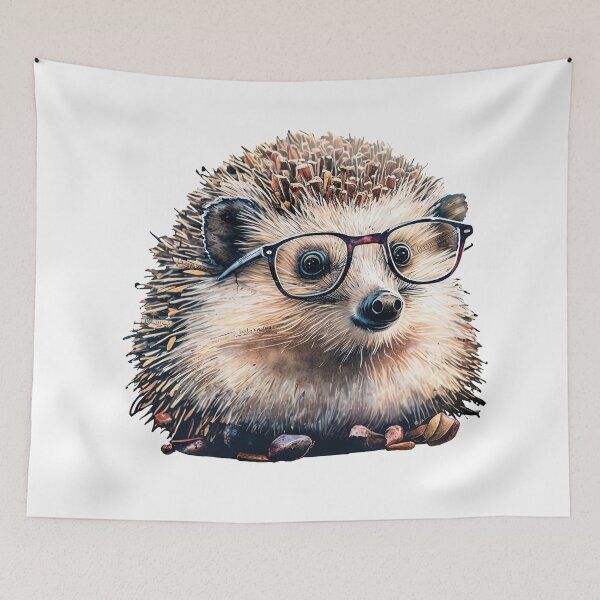 Item preview, cute Hedgehog nerd designed and sold by artyficial-.