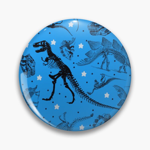 Item preview, Dino Star Toile | Vintage Museum Dinosaur Sketches and Skeletons BLUE designed and sold by Kristi Duggins.