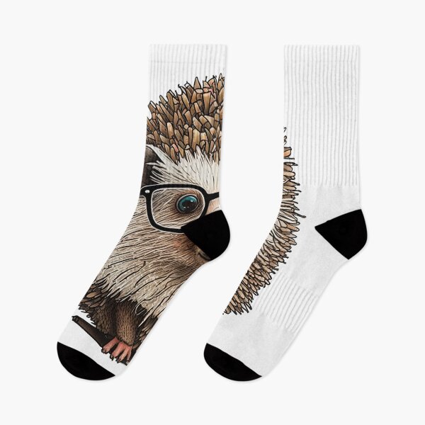 Item preview, cute hedgehog with glasses designed and sold by artyficial-.