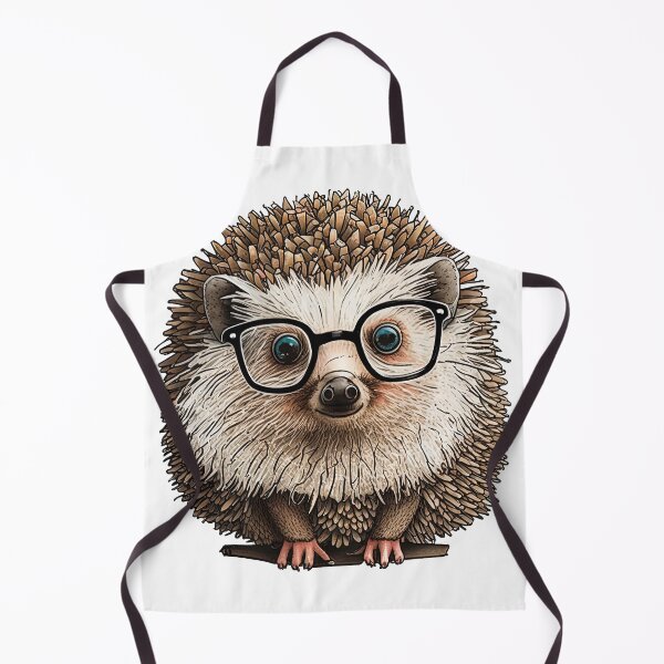 Item preview, cute hedgehog with glasses designed and sold by artyficial-.