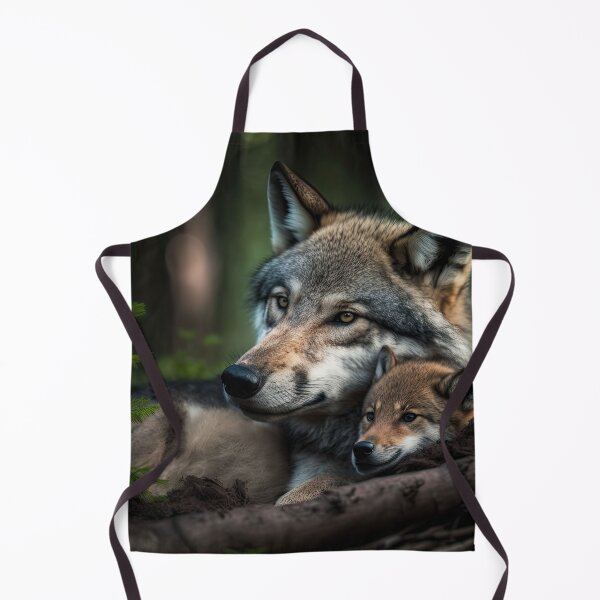 Item preview, Mom and baby timber wolf designed and sold by locustgirl.