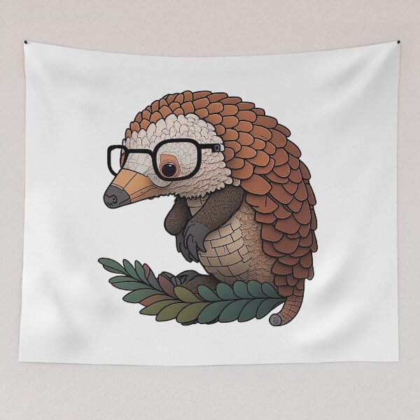 Item preview, cute Pangolin nerd designed and sold by artyficial-.