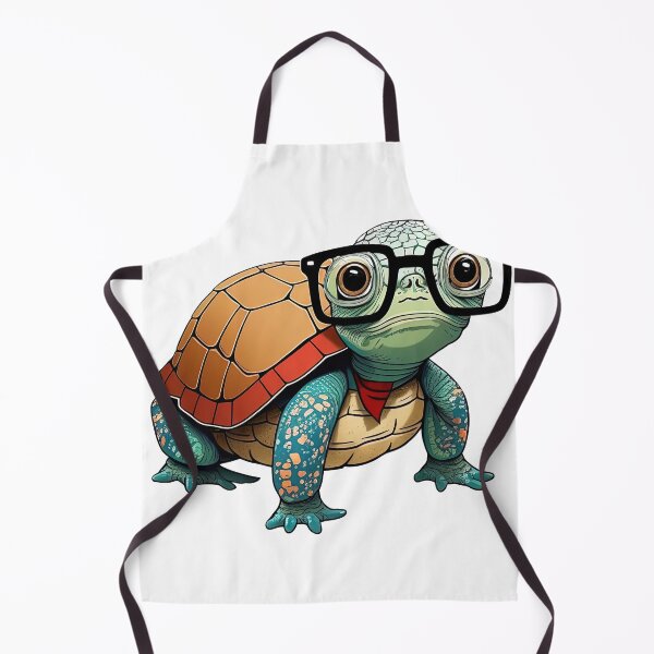 Item preview, cute turtle dork nerd with glasses designed and sold by artyficial-.