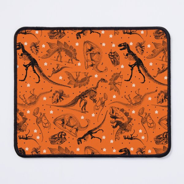 Item preview, Dino Star Toile | Vintage Museum Dinosaur Sketches and Skeletons ORANGE designed and sold by Kristi Duggins.