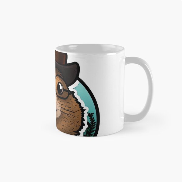 Item preview, groundhog nerd with a tophat designed and sold by artyficial-.