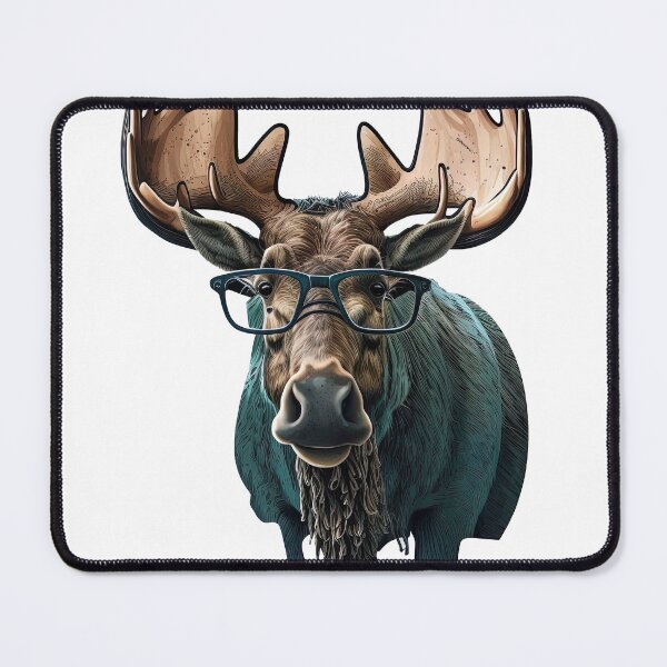 Item preview, Moose nerd with glasses designed and sold by artyficial-.