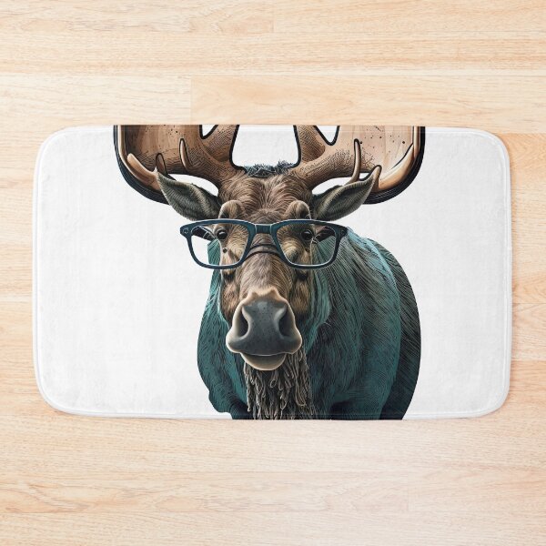 Item preview, Moose nerd with glasses designed and sold by artyficial-.